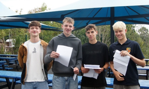 Silverdale students celebrating with their GCSE results